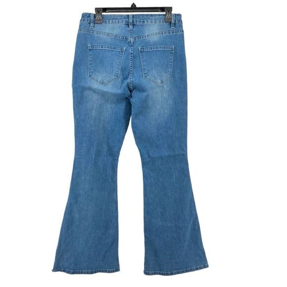 Refuge Austin Light Wash High Rise Stretch Flare Jegging Denim Jeans Size 11 - Picture 8 of 15